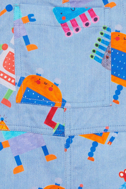 Gorman - Robots Kids Overalls - denim