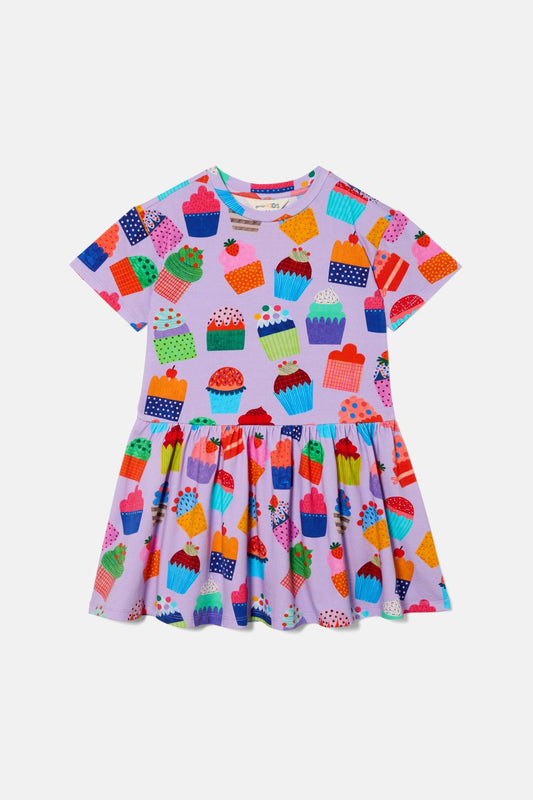 Gorman - Cupcakes Kids Jersey Dress - lilac
