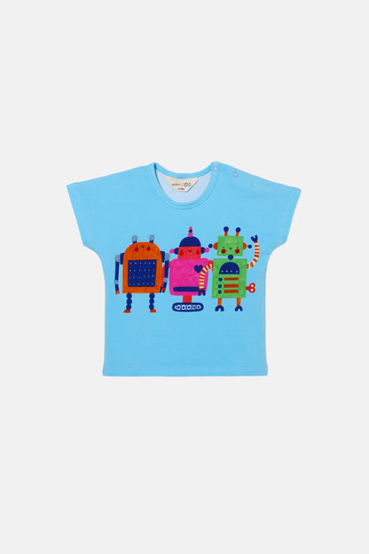 Gorman - Robots Gang Baby Tee - blue