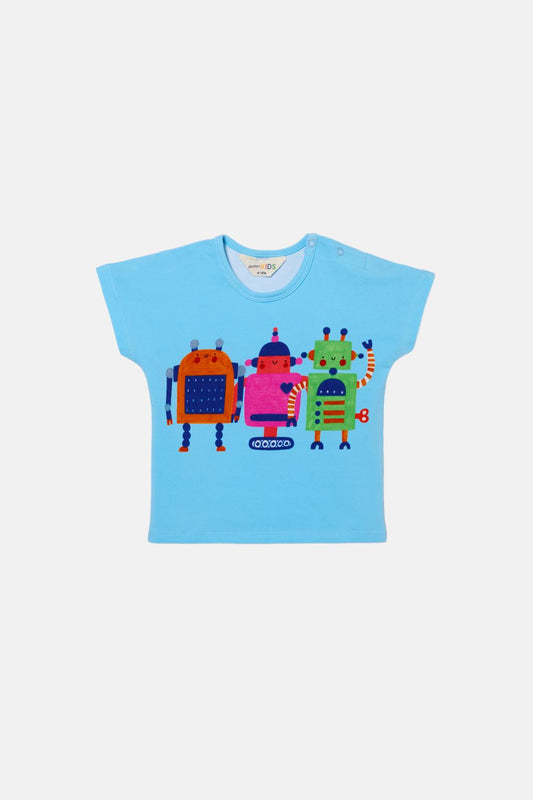 Gorman - Robots Gang Baby Tee - blue