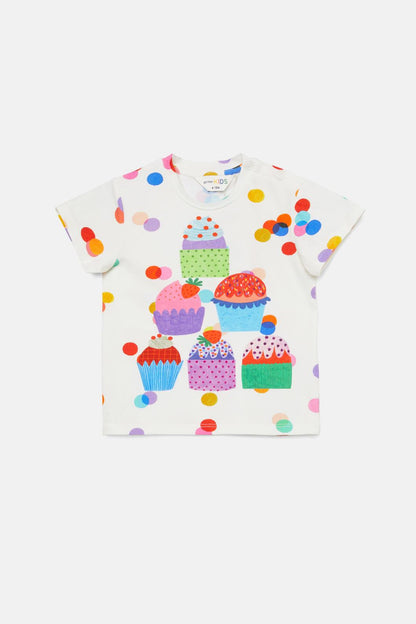 Gorman - Spotty Cakes Baby SS Tee - cream