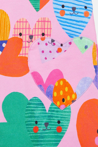 Gorman - Hearts Baby Overalls - pink