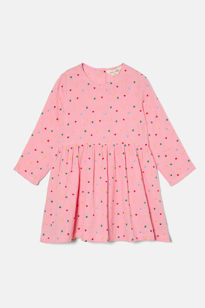 Gorman - Emb Spot Kids Dress - pink