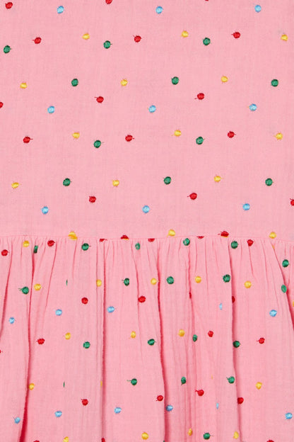 Gorman - Emb Spot Kids Dress - pink