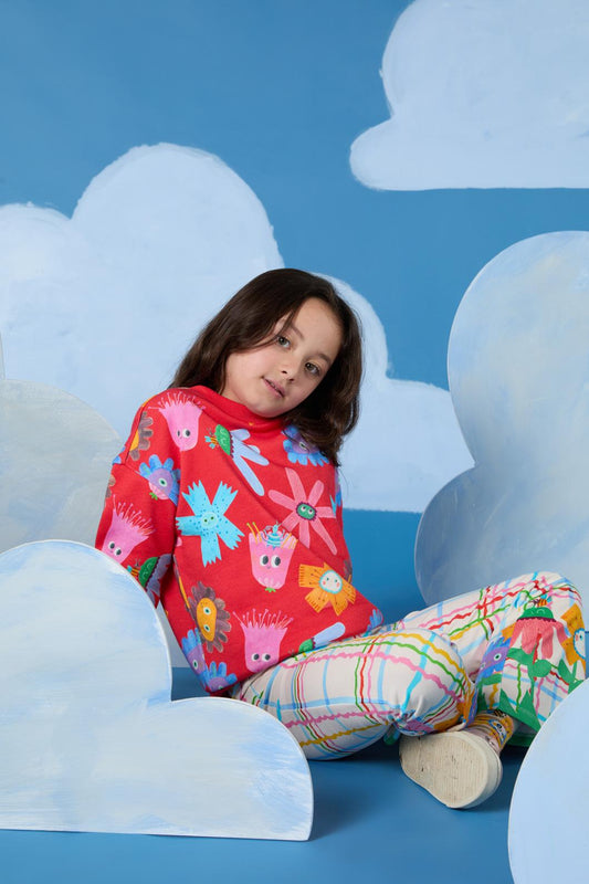 Gorman - Red Floral Kids Sweater - red