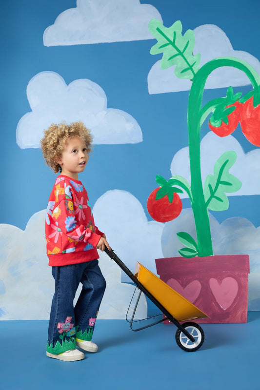 Gorman - Red Floral Kids Sweater - red