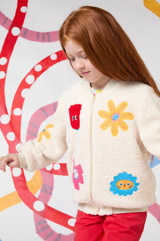Gorman - Happyfloral Kids Sherpa Jacket - cream