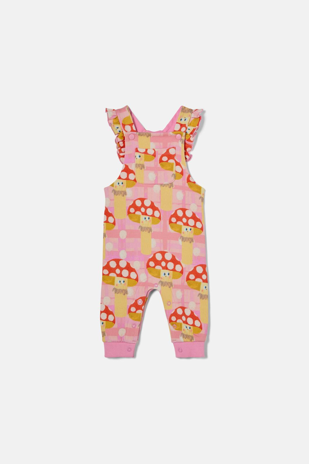 Gorman - Toadstool Baby Overalls - pink