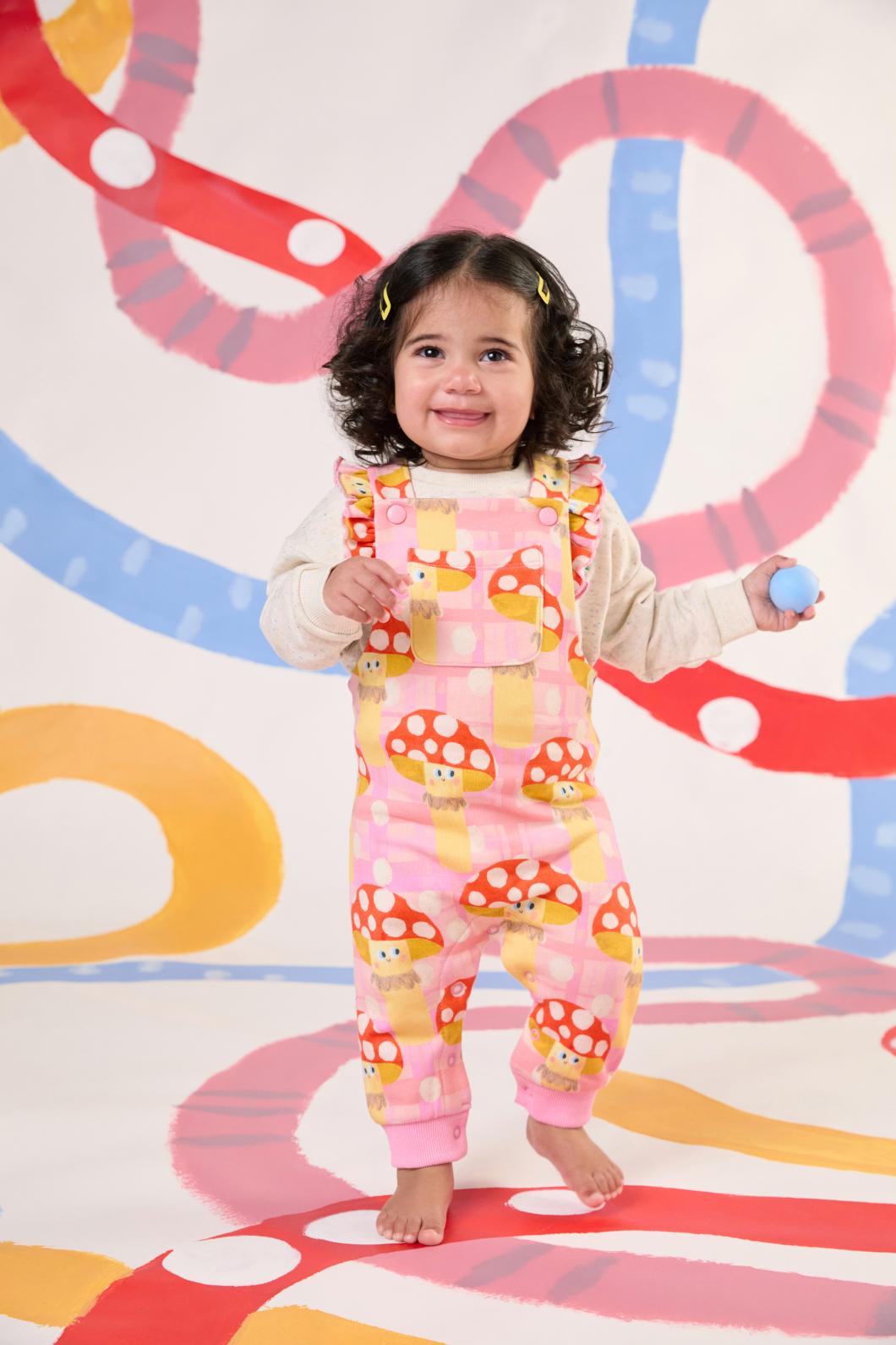Gorman - Toadstool Baby Overalls - pink
