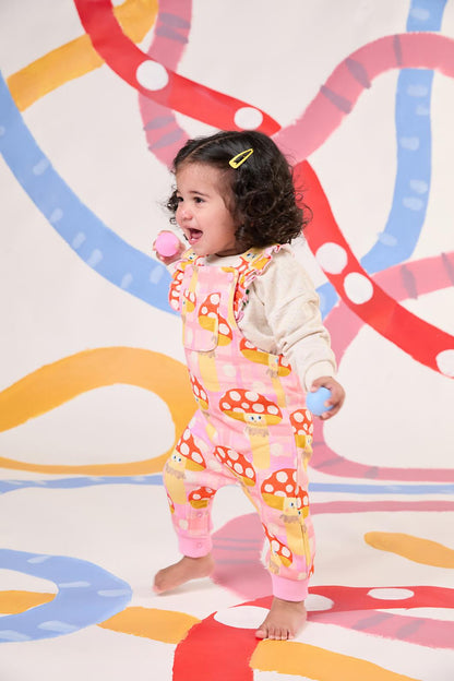 Gorman - Toadstool Baby Overalls - pink