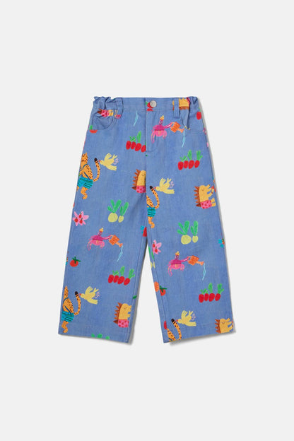 Gorman - Garden Kids Pants - blue