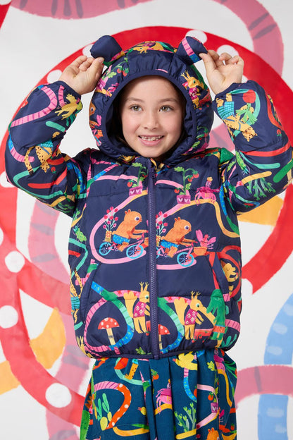 Gorman - Riding Swirl Kids PufferJacket - navy