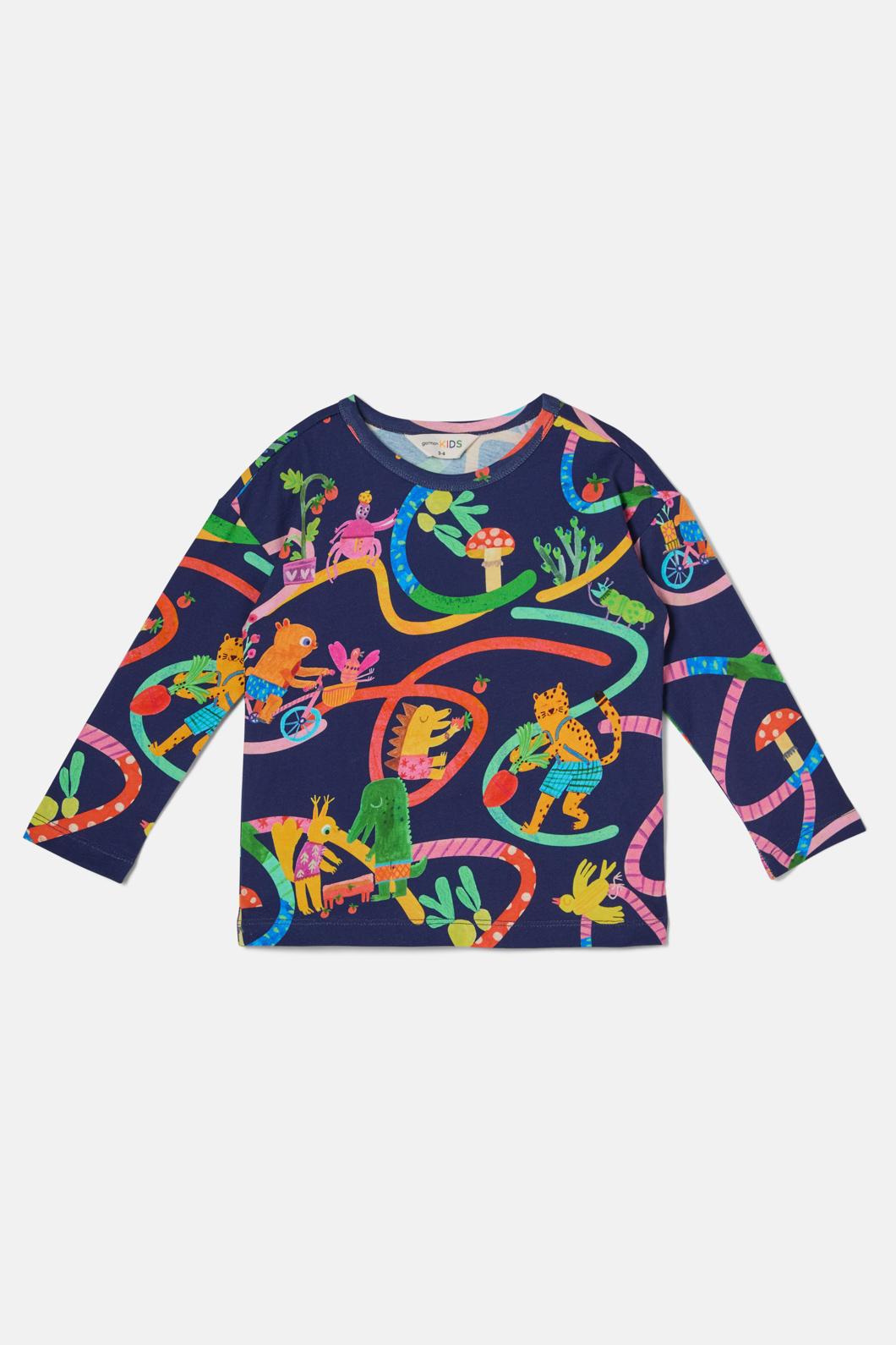 Gorman - Riding Swirl Kids LS Tee - navy