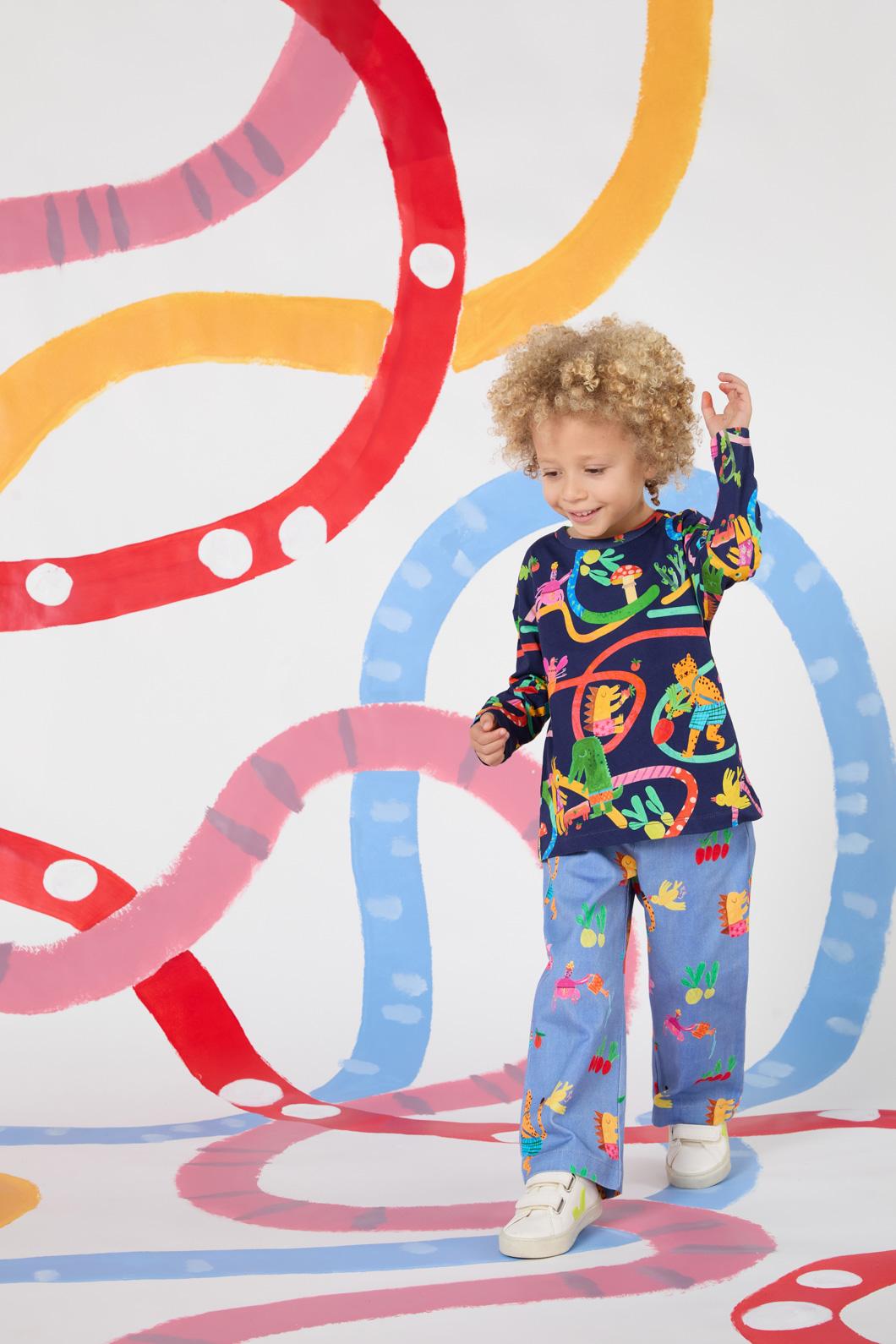 Gorman - Riding Swirl Kids LS Tee - navy