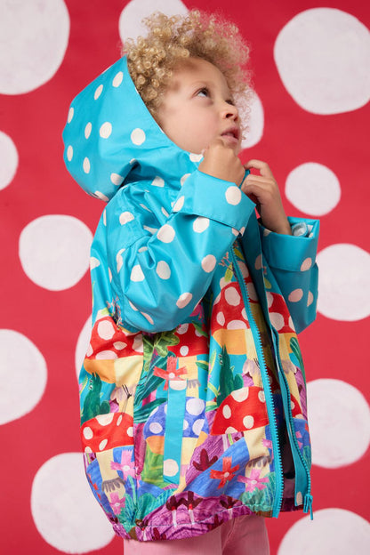 Gorman - Toadstool Spot Kids Raincoat - teal