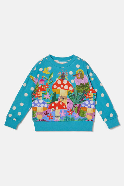 Gorman - Toadstool Spot Kids Sweater - teal