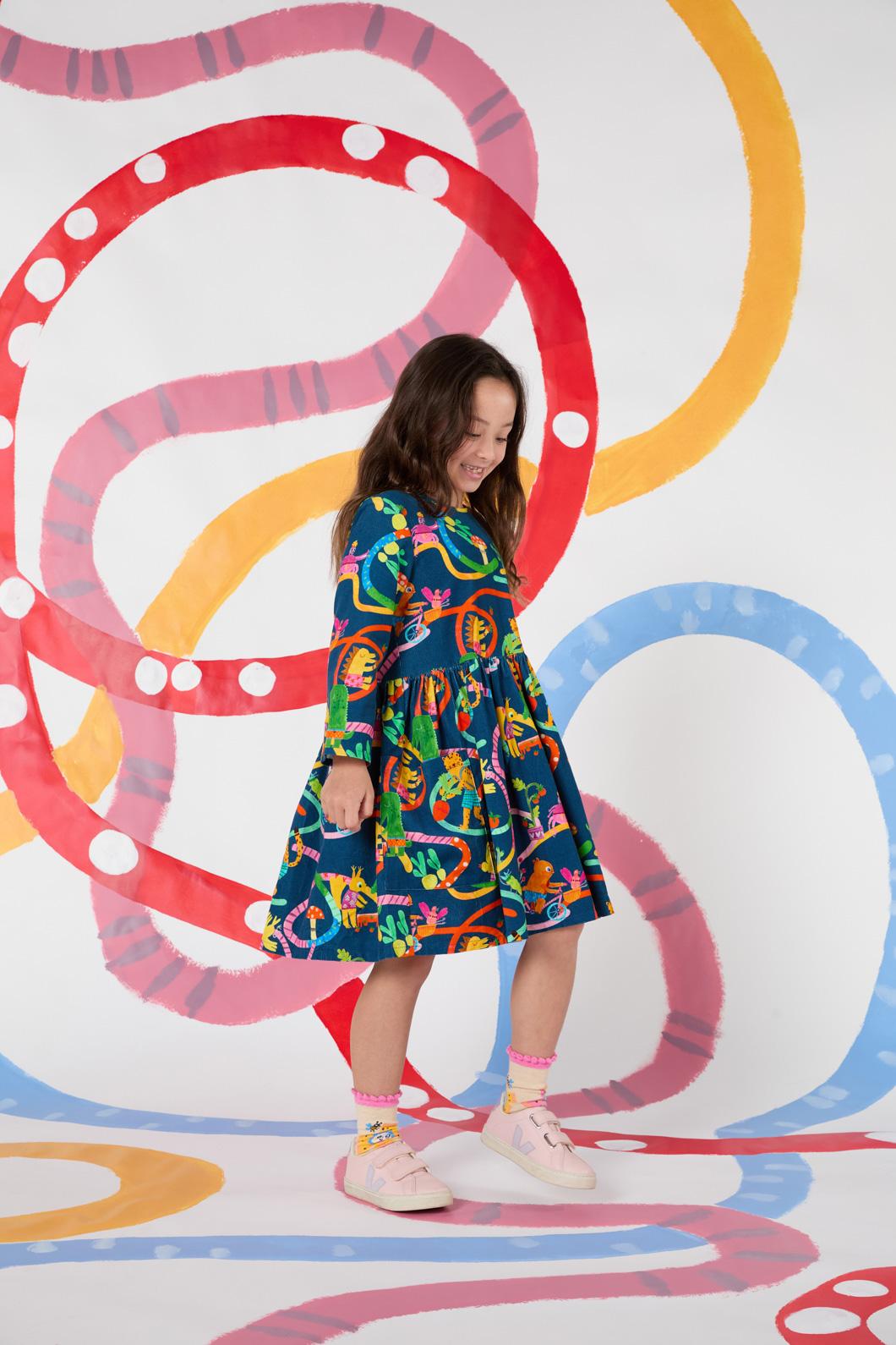 Gorman - Riding Swirl Kids Dress - navy