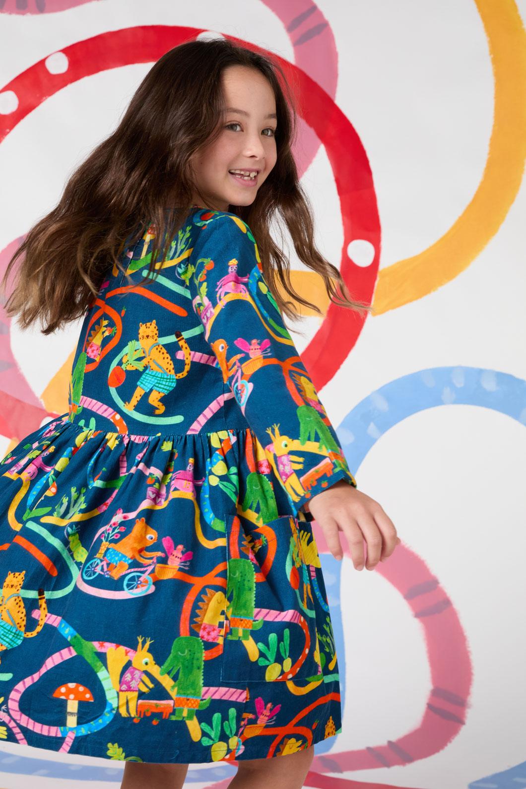 Gorman - Riding Swirl Kids Dress - navy