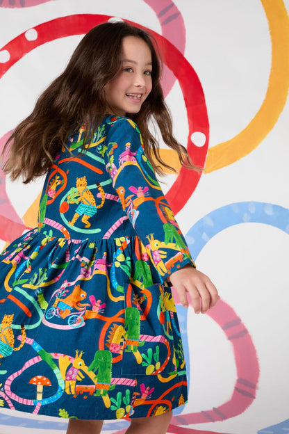 Gorman - Riding Swirl Kids Dress - navy