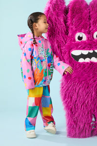 Gorman - Monsters Kids Border Raincoat - pink