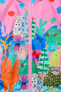 Gorman - Monsters Kids Border Raincoat - pink