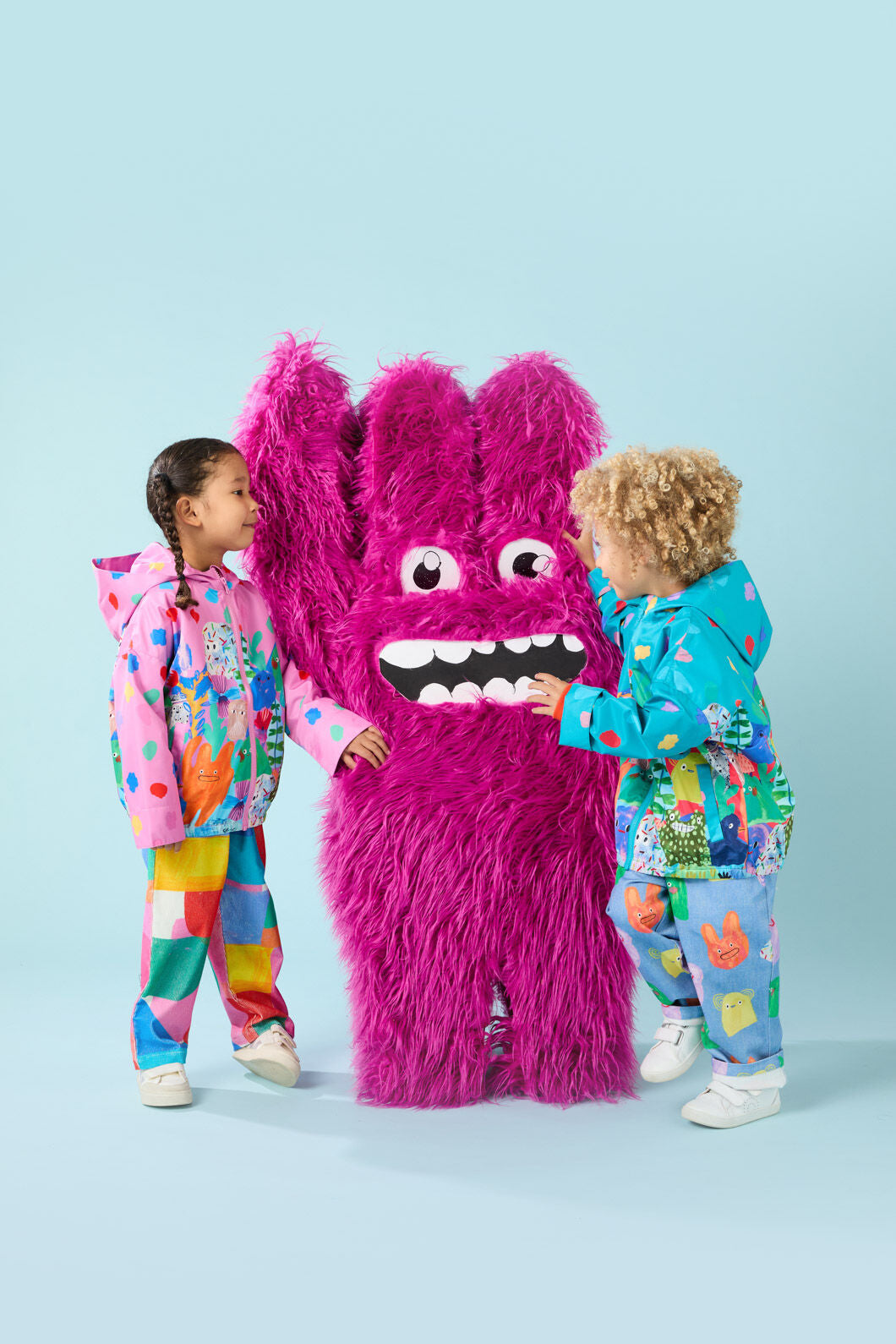 Gorman - Monsters Kids Border Raincoat - teal