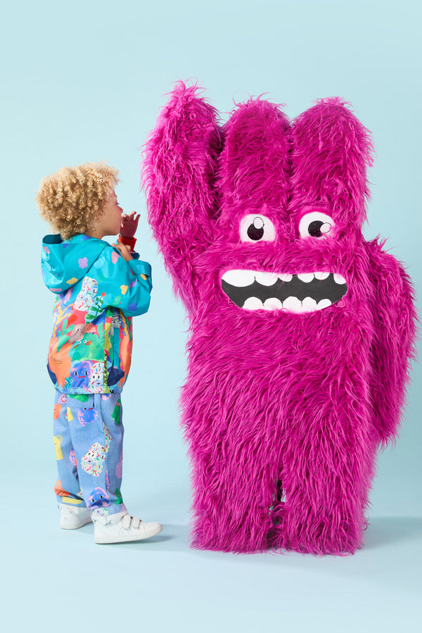 Gorman - Monsters Kids Border Raincoat - teal