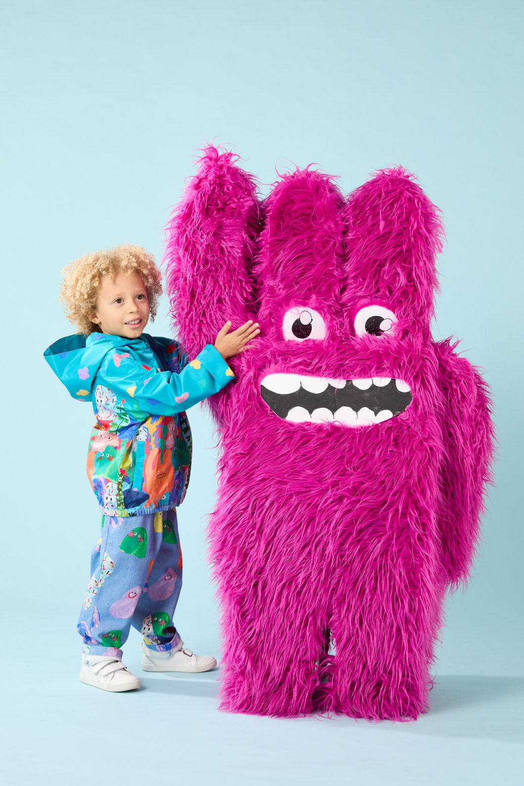 Gorman - Monsters Kids Border Raincoat - teal