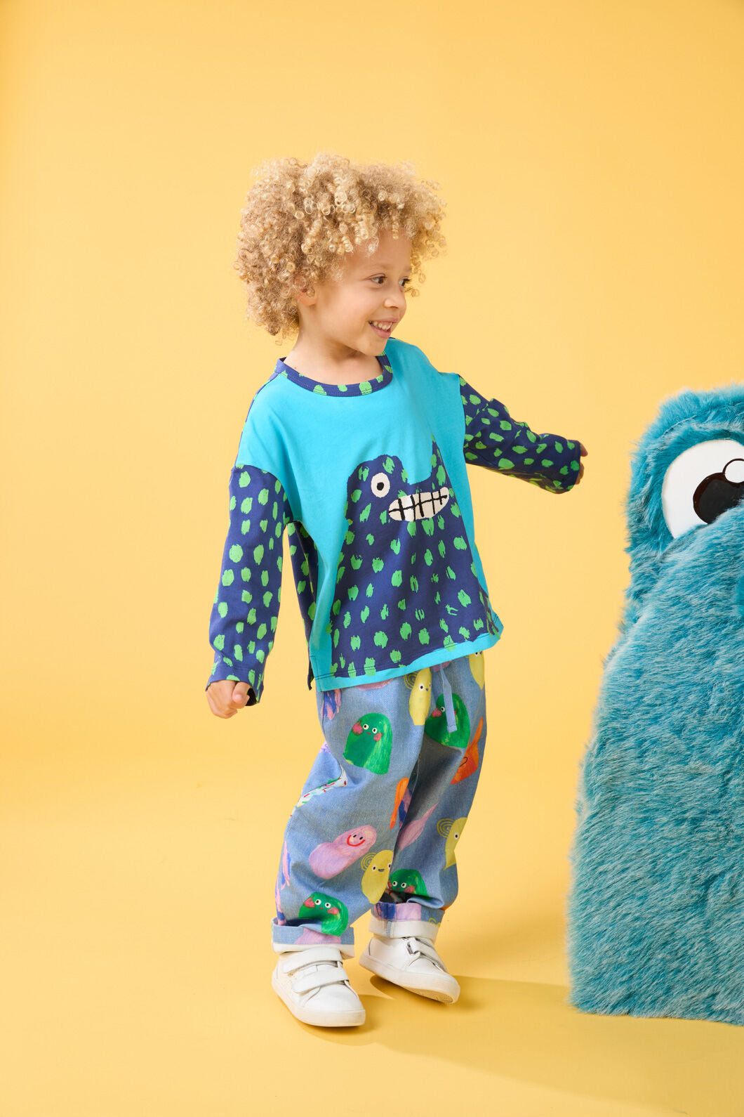 Gorman - Monster Guy Kids LS Tee - blue