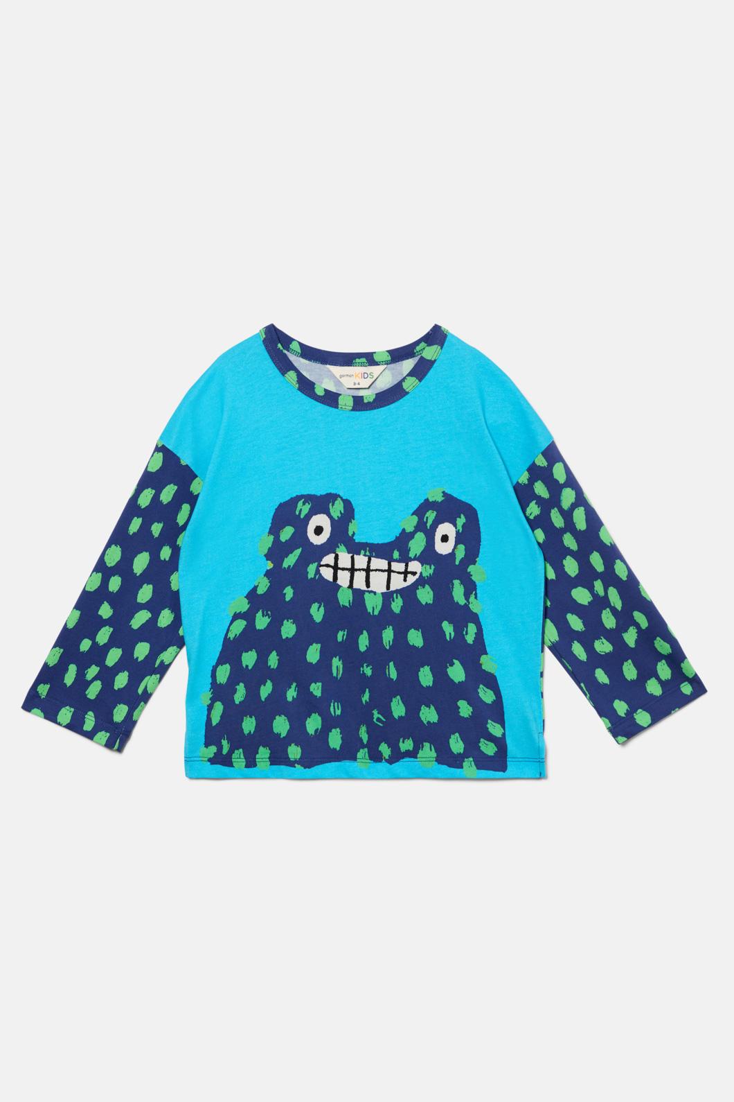 Gorman - Monster Guy Kids LS Tee - blue