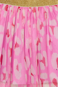 Gorman - Pink Leopard Kids Mesh Skirt - pink