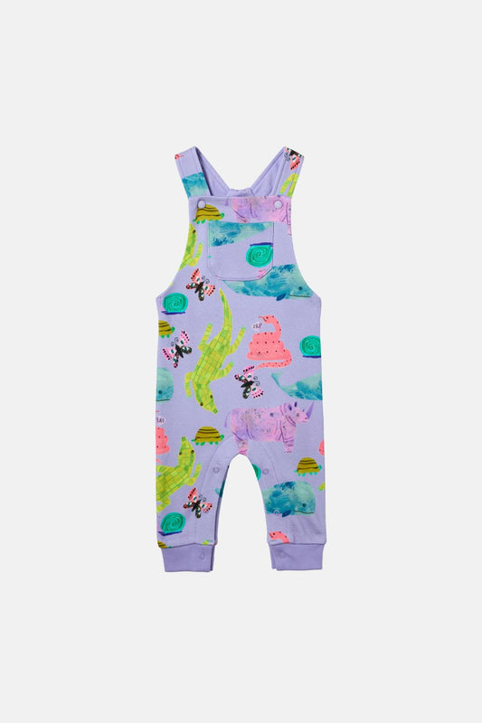 Gorman - Animals Baby Overalls - lavender