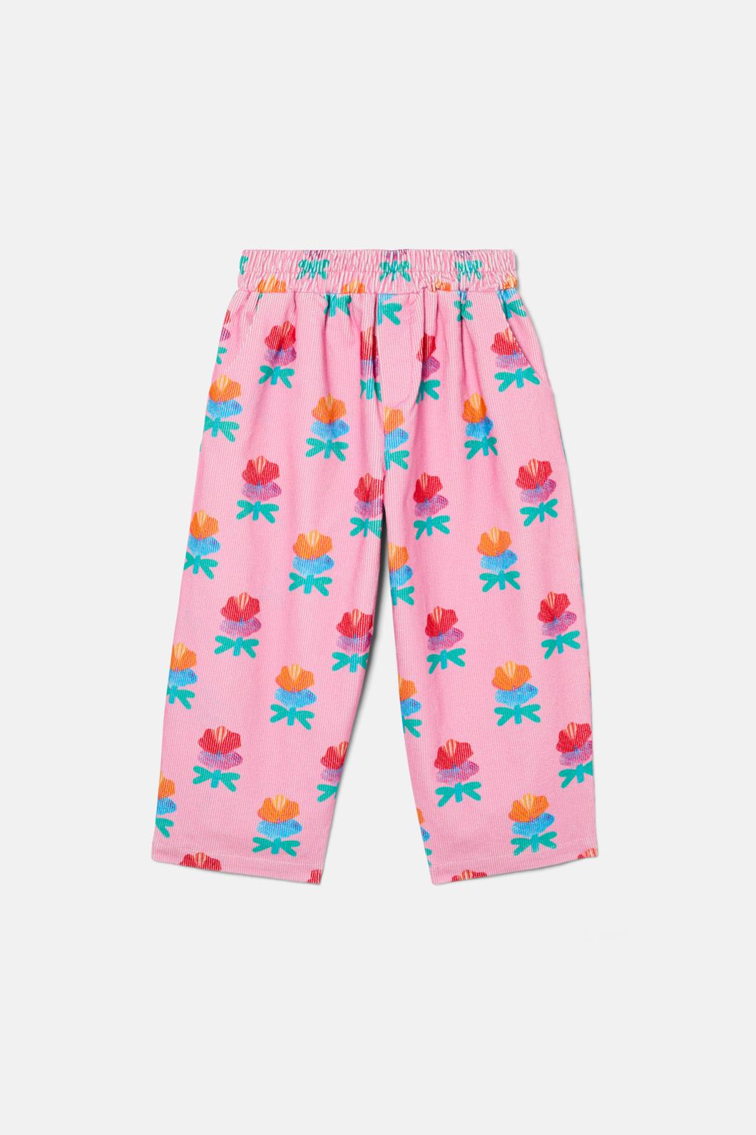 Gorman - Lotus Flower Kids Cord Pants - pink