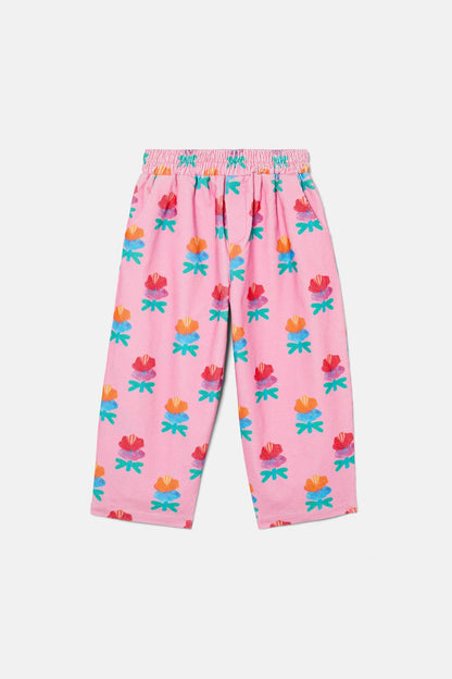 Gorman - Lotus Flower Kids Cord Pants - pink