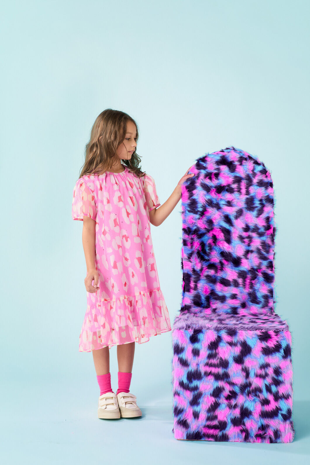 Gorman - Pink Leopard Kids Party Dress - pink