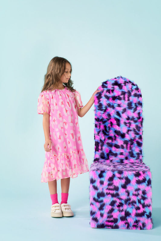 Gorman - Pink Leopard Kids Party Dress - pink