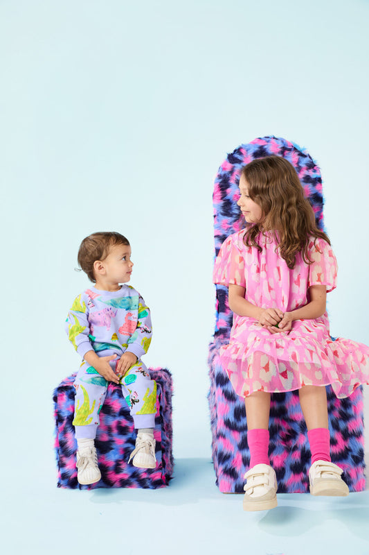 Gorman - Pink Leopard Kids Party Dress - pink