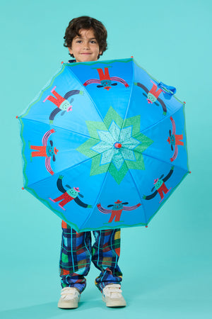 Gorman - Monster Play Kids Umbrella - blue