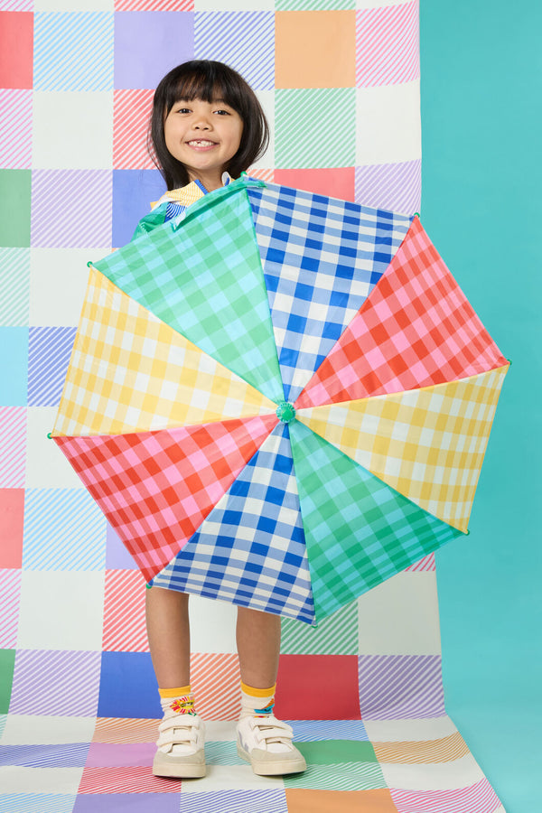 Gorman - Gingham Splice Kids Umbrella - multi