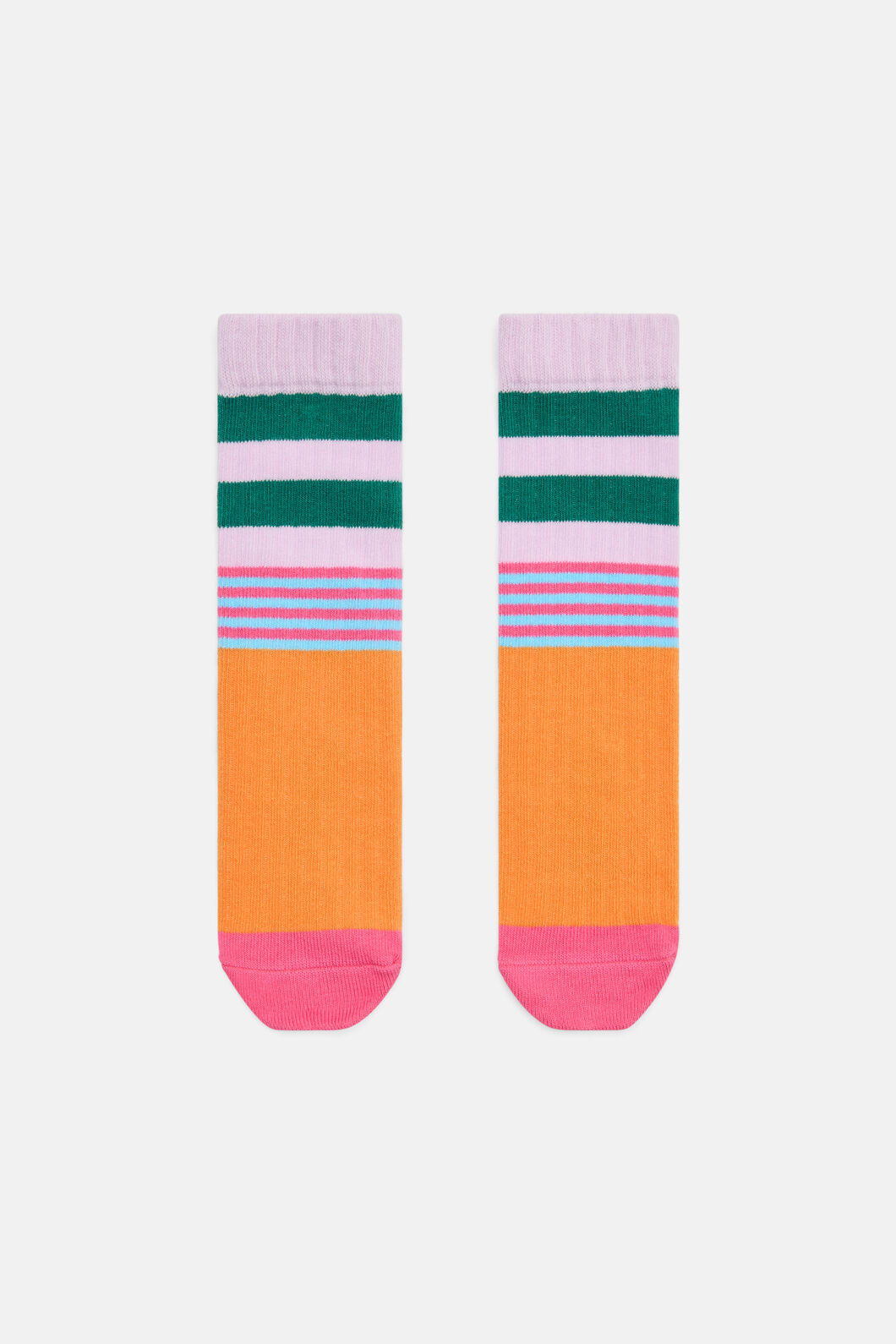 Gorman - Pink Stripe Rib Kids Sock - multi