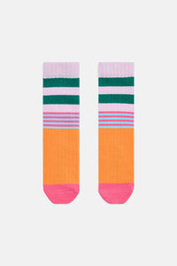 Gorman - Pink Stripe Rib Kids Sock - multi