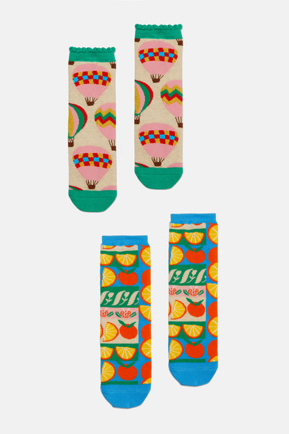 Gorman - Orange Kids Sock - print