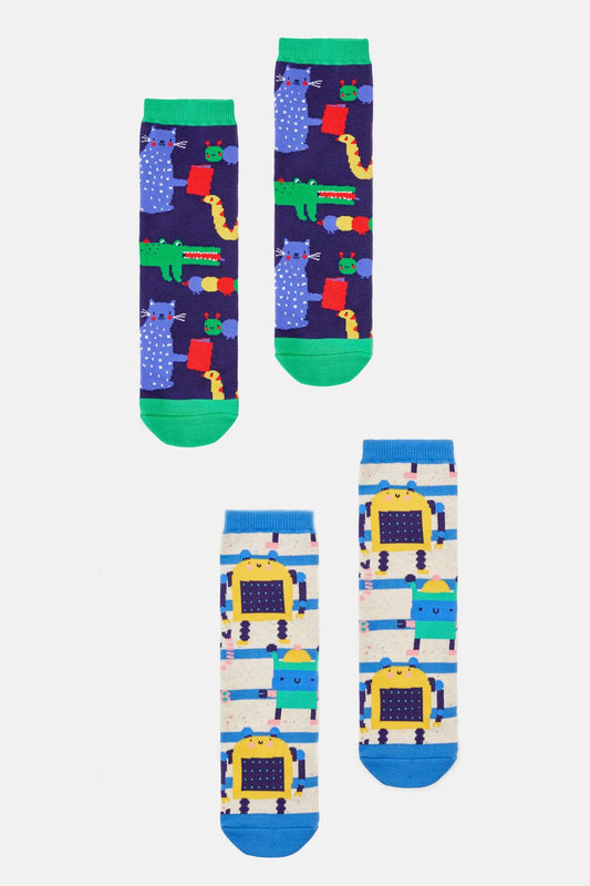 Gorman - Oui Non Robot Kids Sock - stripe