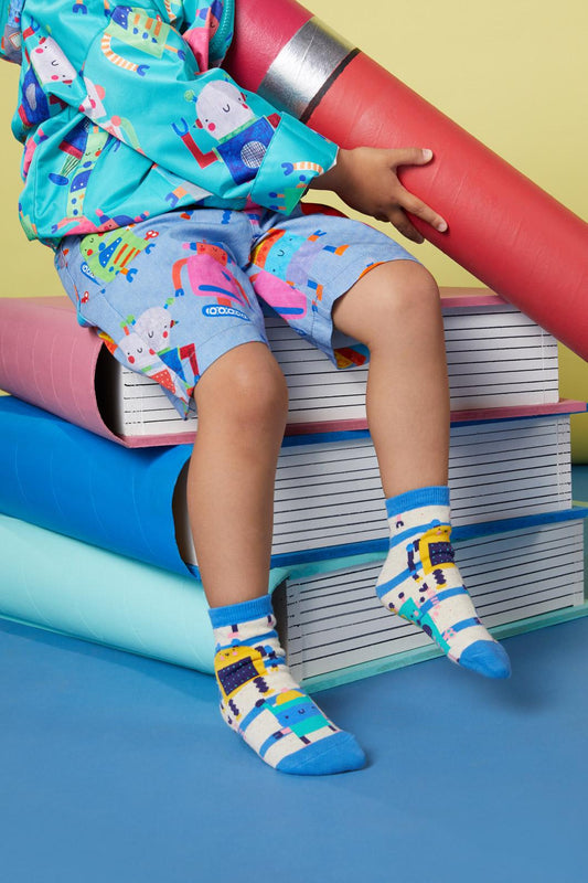 Gorman - Oui Non Robot Kids Sock - stripe