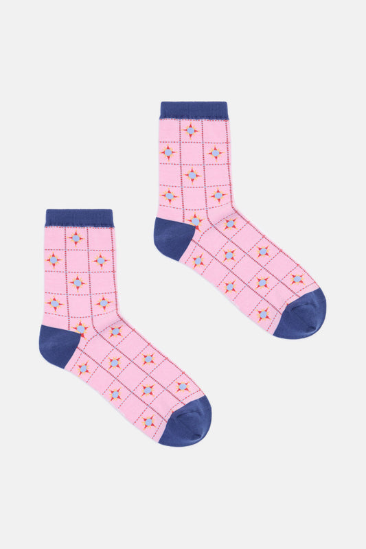 Gorman - Luna Cirque Grid Motif Socks - multi