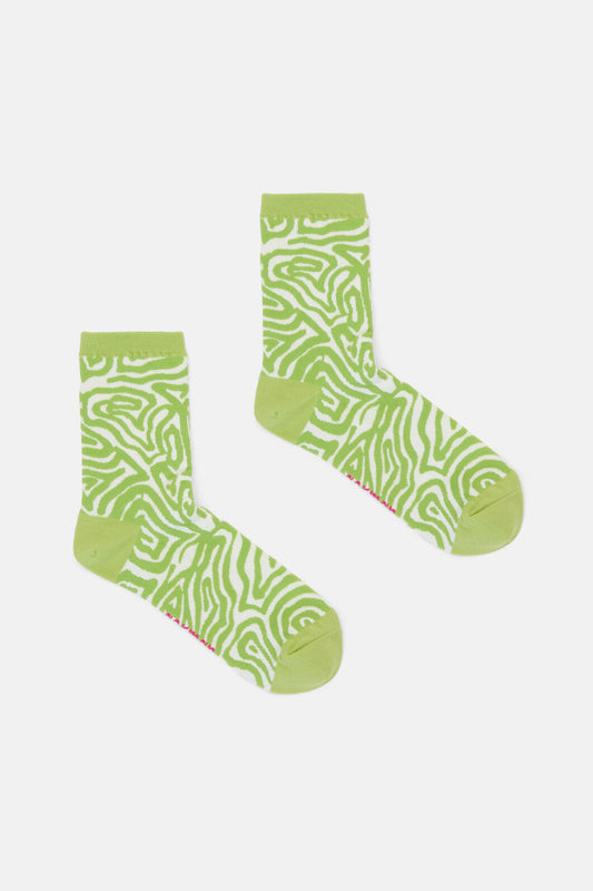 Gorman - Plum Harvest Swirl Socks - green