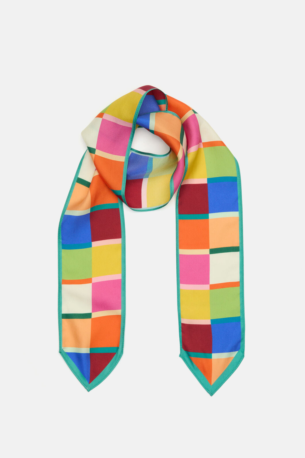 Gorman - Rhapsody Check Silk Scarf - print