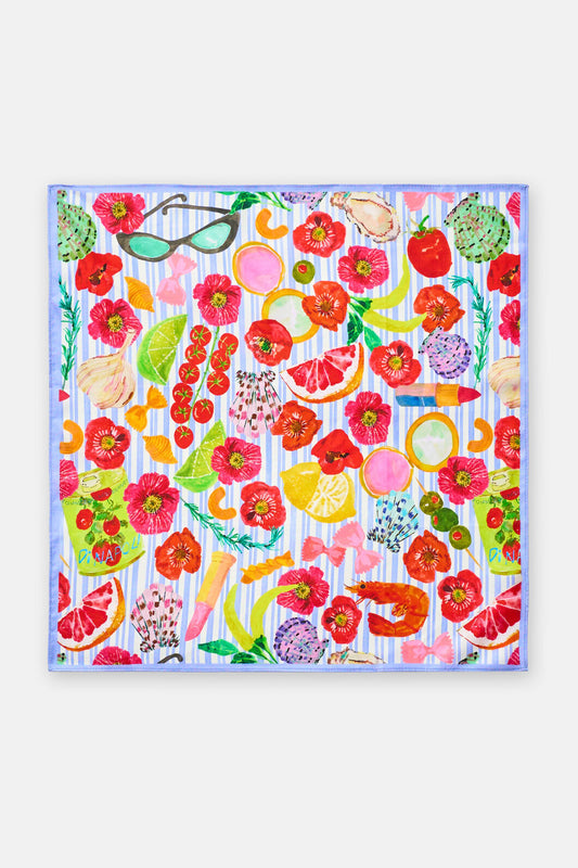 Gorman - Antipasto Med Square Scarf - print