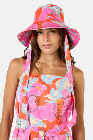 Gorman - Fleur Rosa Sunhat - print