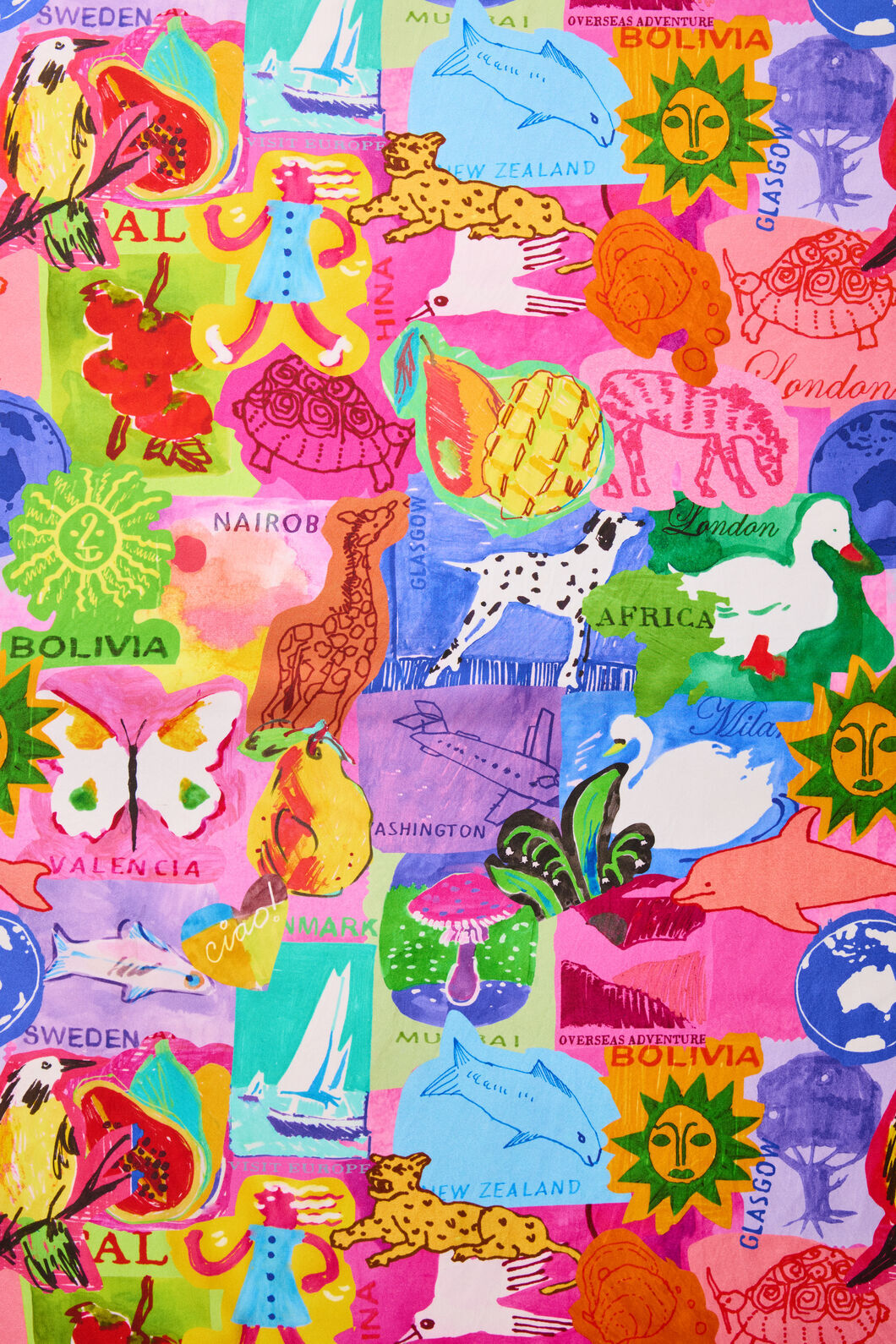 Gorman - Pen Pals Square Scarf - print